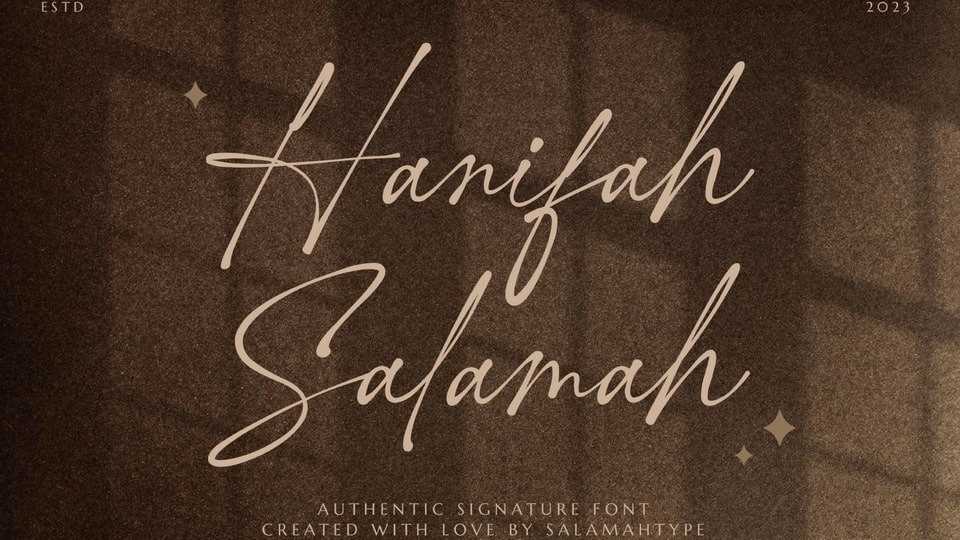 Hanifah Salamah: A Beautiful and Elegant Font