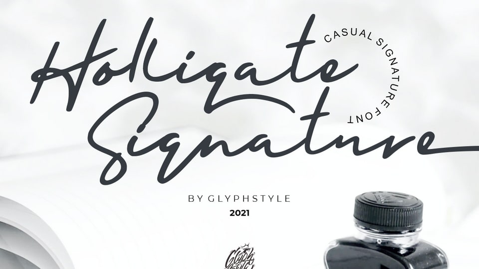 Holligate: A Natural and Bold Signature Font