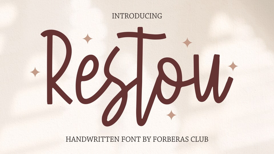 Restou: A Modern & Elegant Script Font