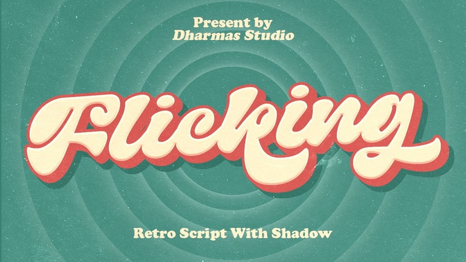 Flicking: A Groovy 60s Script Font