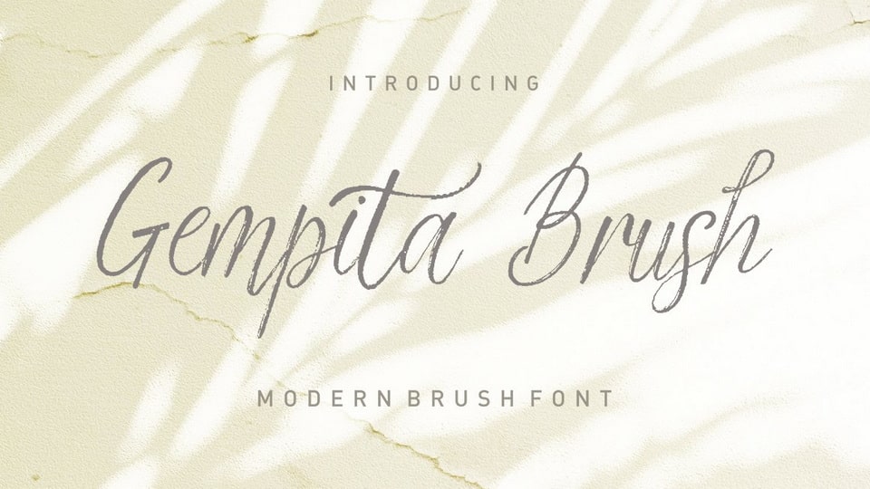 Gempita Brush: A Stylish Handwritten Font