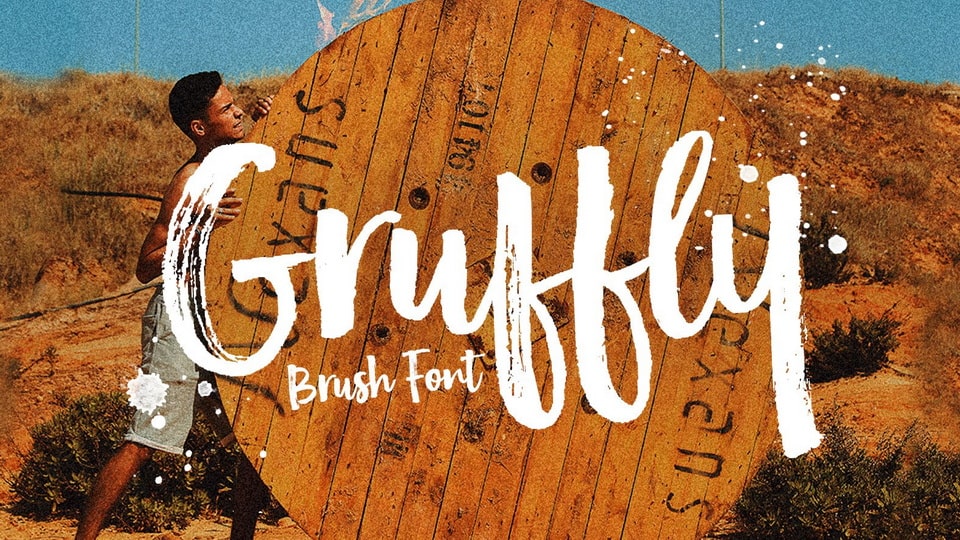 Gruffly Brush Font: Bold, Strong, and Hand-Painted