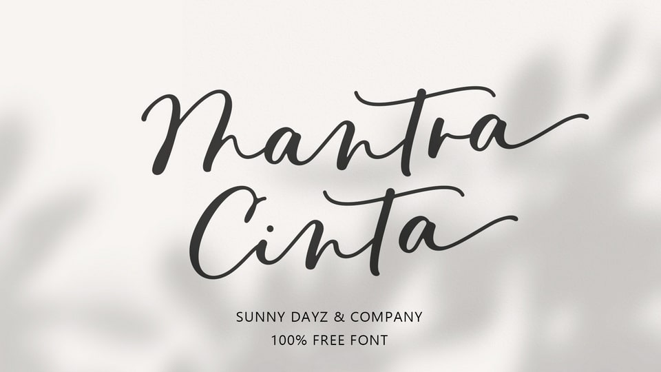 Mantra Cinta: A Graceful Handwriting Font