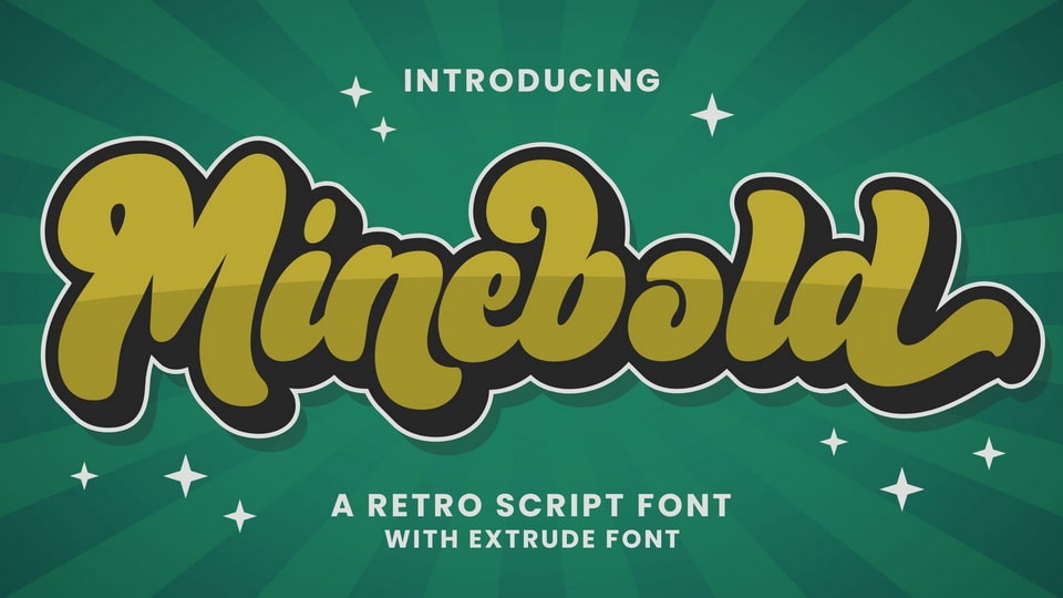 Minebold: A Retro Bold Handwritten Font