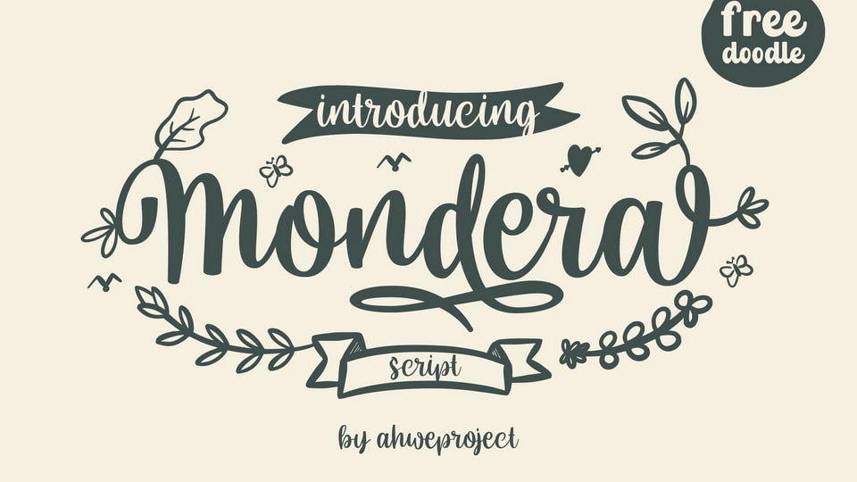 Mondera: A Handwritten Font for Special Occasions