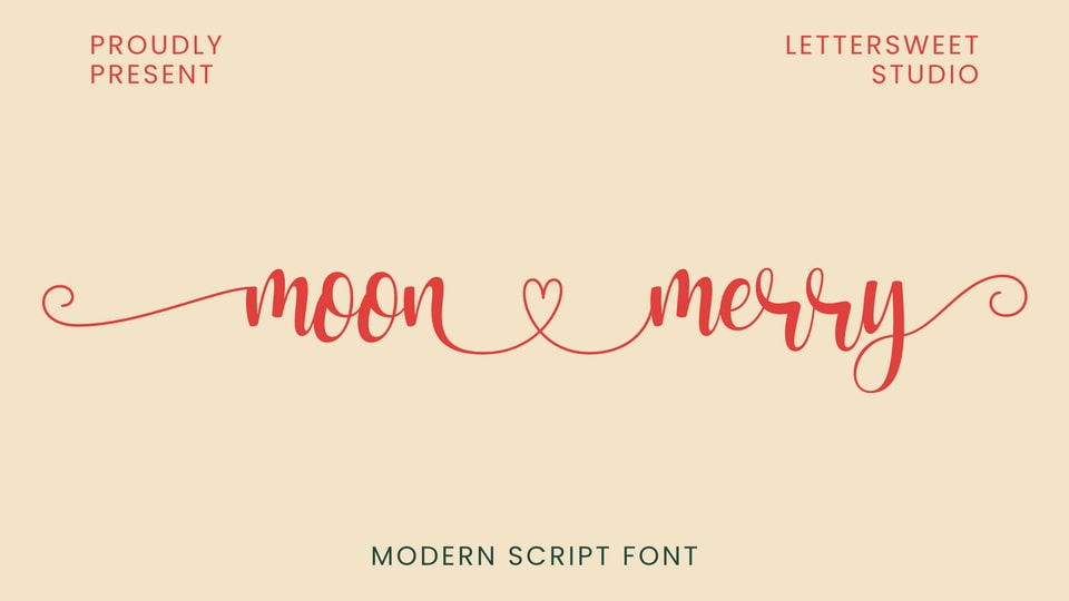 Moon Merry: A Romantic and Sweet Calligraphy Typeface