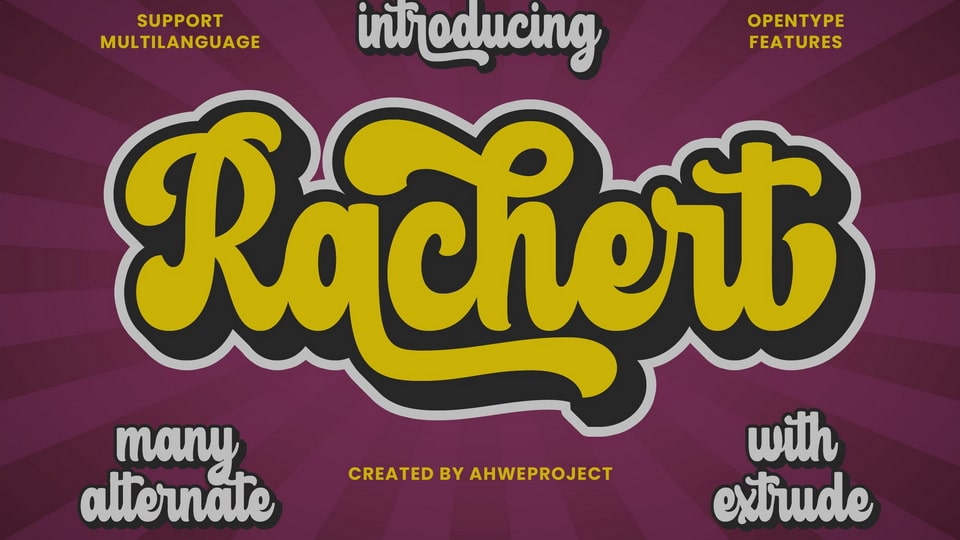 Rachert: A Retro Bold Font for a Nostalgic Touch