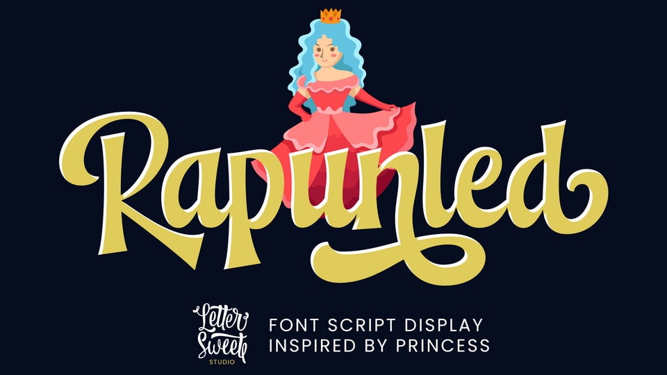 Rapunled - A Script Font Inspired by Princess Rapunzel
