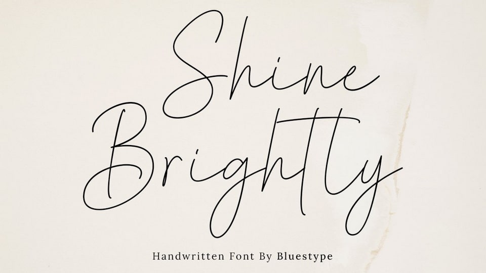 Shine Brightly: A Handwriting Font with Elegance and Grace