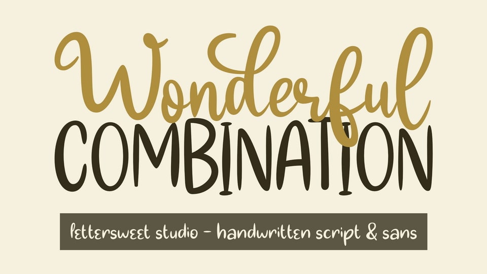 Wonderful Combination - A Casual Yet Elegant Script and Display Font