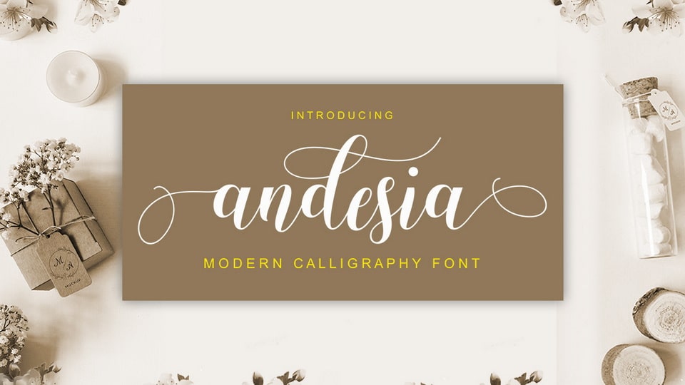 Andesia Script: A Soft and Sweet Calligraphy Typeface