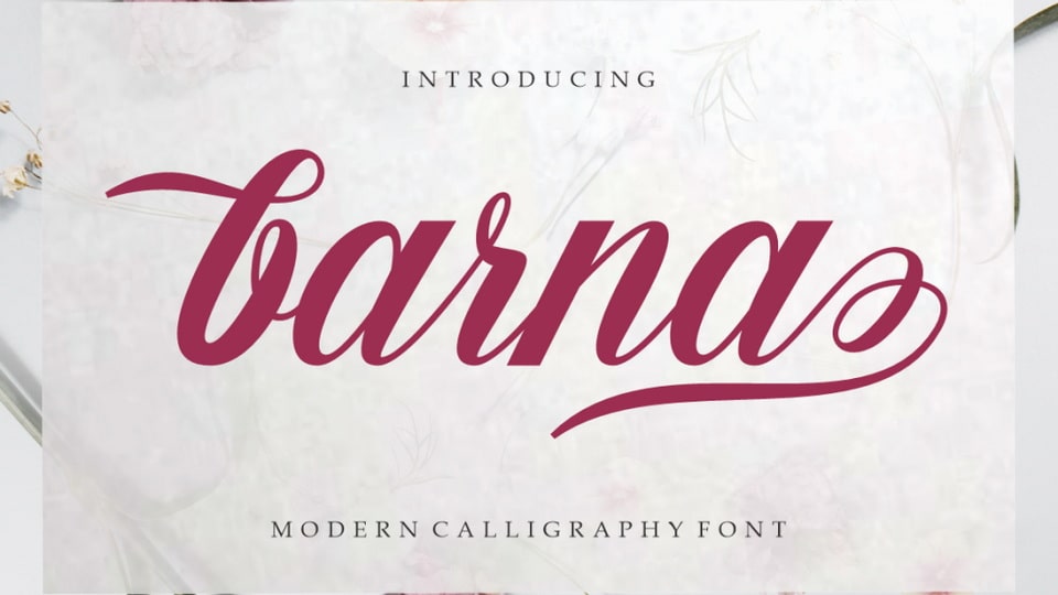 Barna: A Modern Calligraphy Font for Elegant Designs