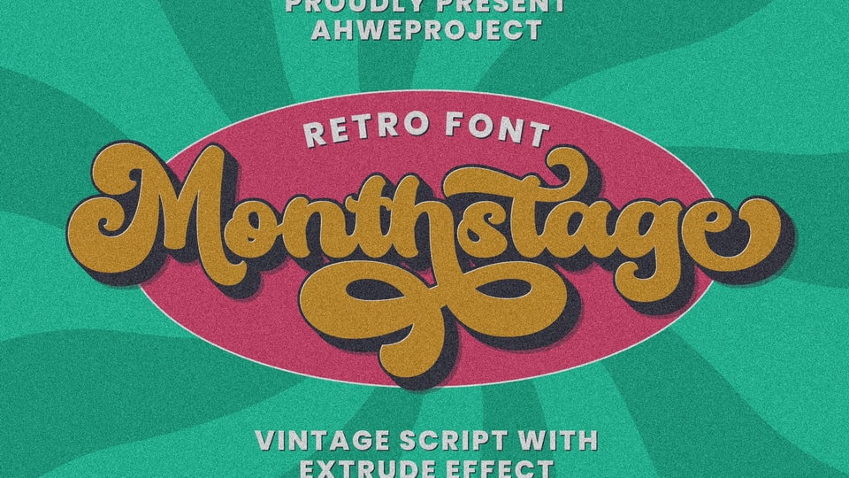 Monthstage: A Retro Script Font with a Bold Twist