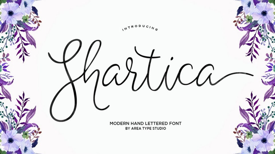 Shartica: A Modern Calligraphic Script Font