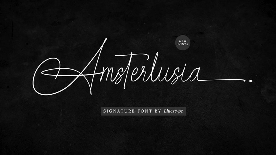 Amsterlusia: A Handwritten Signature Font for Elegance and Charm