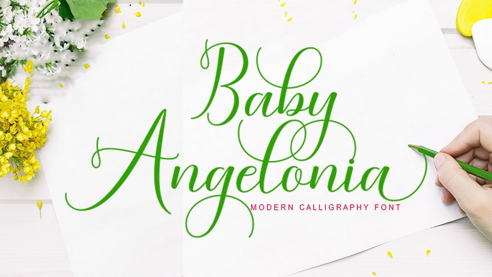 Baby Angelonia: A Modern Handwritten Calligraphy Font