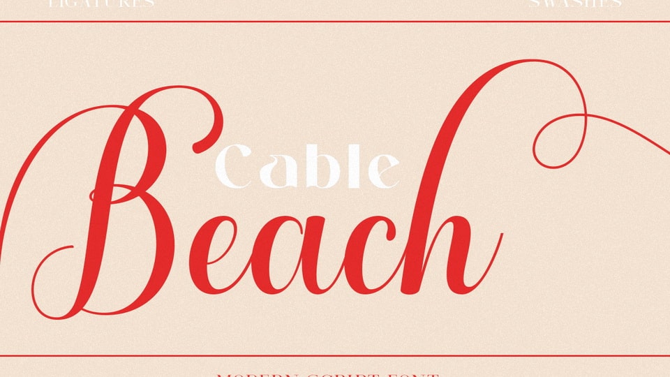 Cable Beach Script: An Elegant and Versatile Calligraphy Font