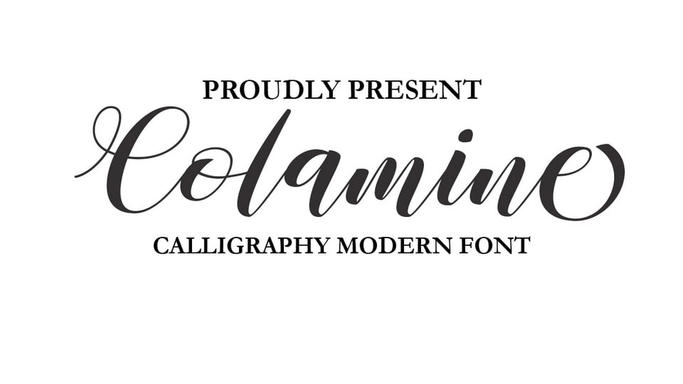 Colamine: A Modern and Free-Flowing Hand-Drawn Font