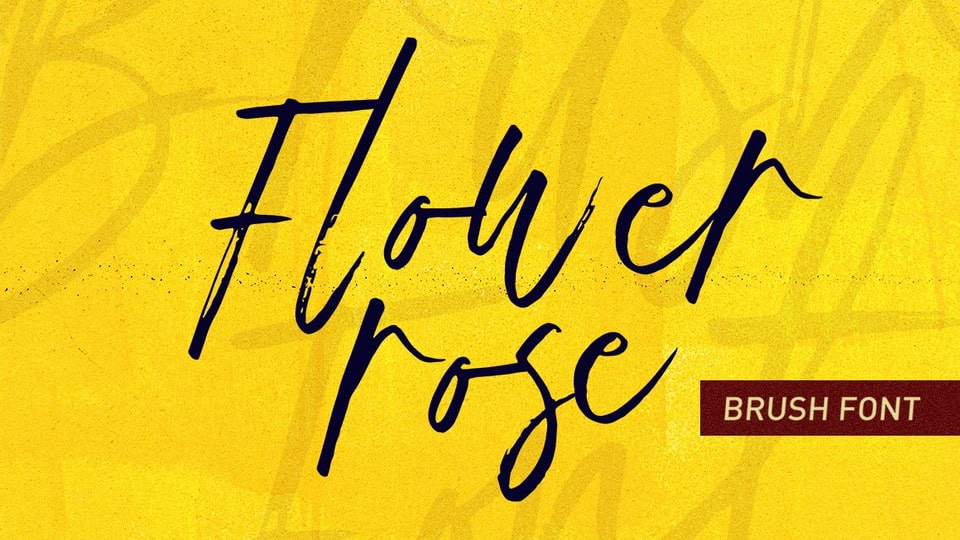 Flower Rose Font: A Modern & Interesting Handwritten Brush Font