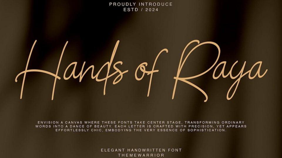 Hands of Raya: A Captivating Handwritten Script Font