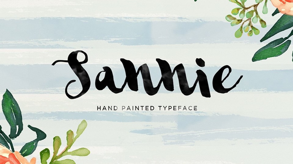 Sannie: A Playful and Lovely Hand-Painted Brush Font