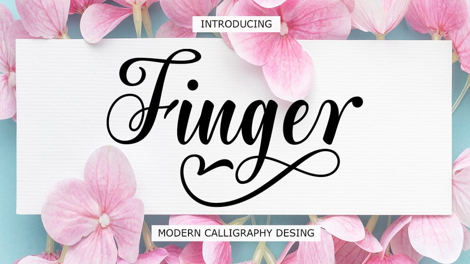 Finger: A Modern Script Font with Elegant Strokes