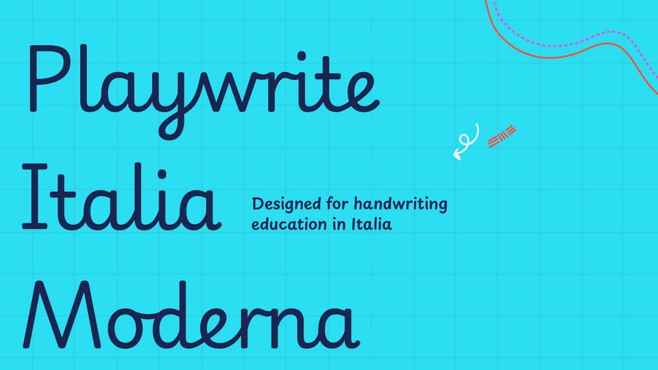 Playwrite: A Typeface Engine for Creating Primary School Cursive Fonts Inspired by Italian Cursive