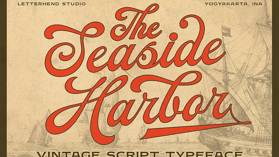 Seaside Harbor: A Nostalgic Vintage Script Font