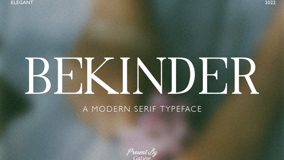 

Bekinder: A Modern, High-Contrast Serif Font Family