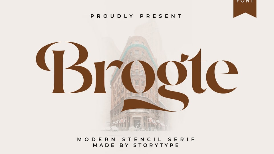 

 Brogte: A Stylish and Modern Serif Typeface