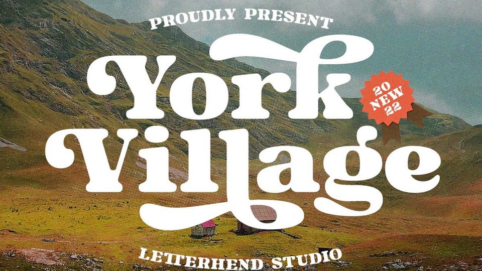 

York Village: A Stylish Retro Font with Swashes and Stylistic Alternates and Ligatures