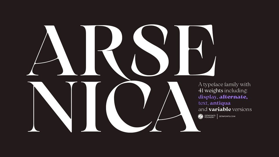 

Arsenica: A Beautiful Serif Typeface Drawing Inspiration from Italian Poster Design