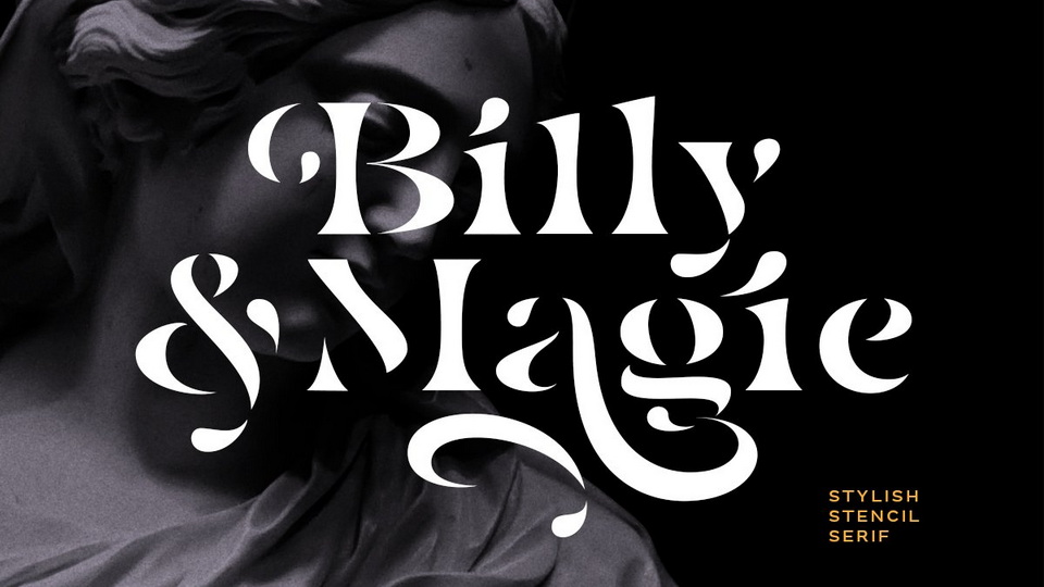  Billy Magie: A Stunning Stencil Serif Font for Elevated Presentations
