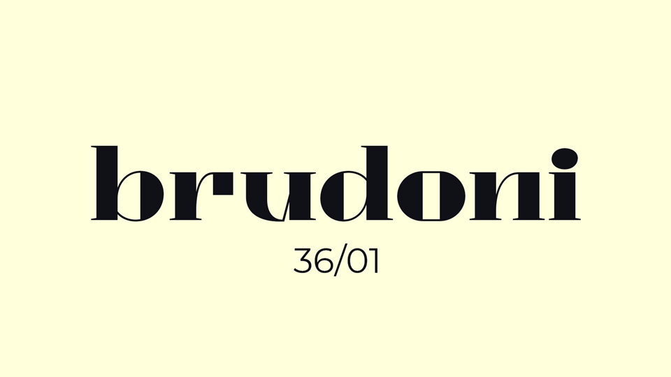 

Brudoni: A Unique Serif Typeface with a Modern Twist