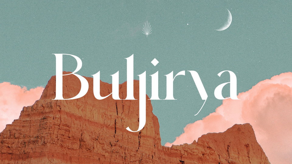 Buljirya: A contemporary serif font with dreamy, pastel colors and sophisticated air