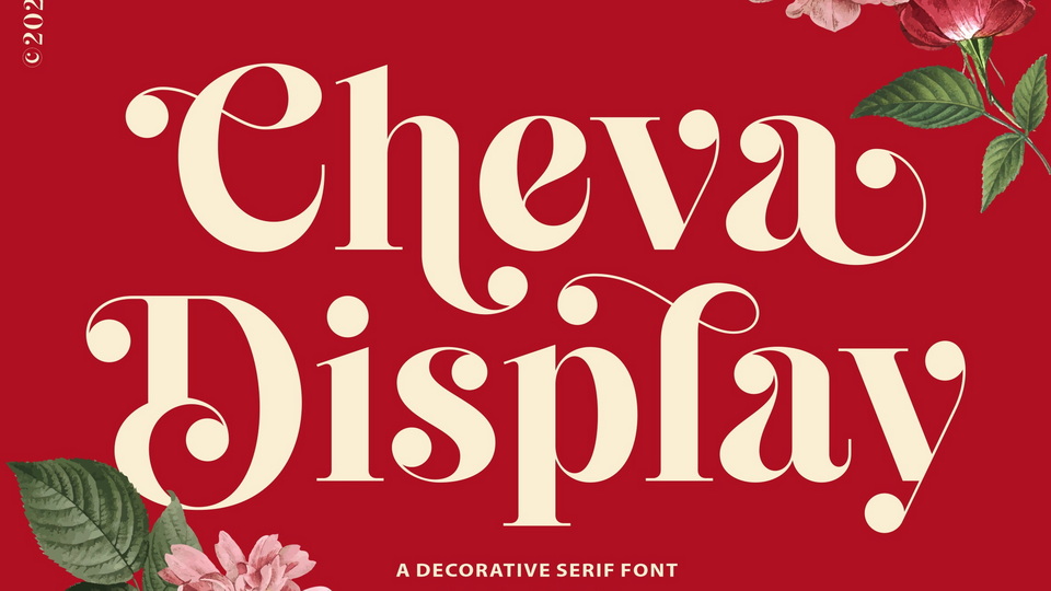  Cheva Display: Modern Vintage Serif Font with Unique Alternative Letters and Ligatures