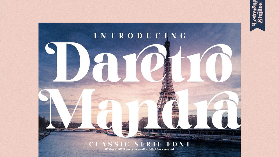 

Daretro Mandra: A Bold and Eye-Catching Serif Font
