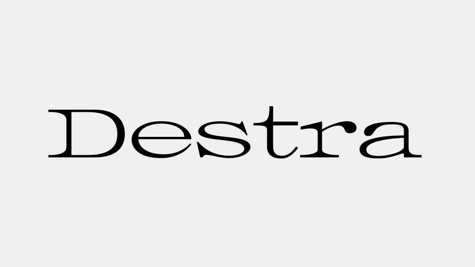 Destra: A Sophisticated Serif Typeface Inspired by Early 20th Century French Car Booklets
