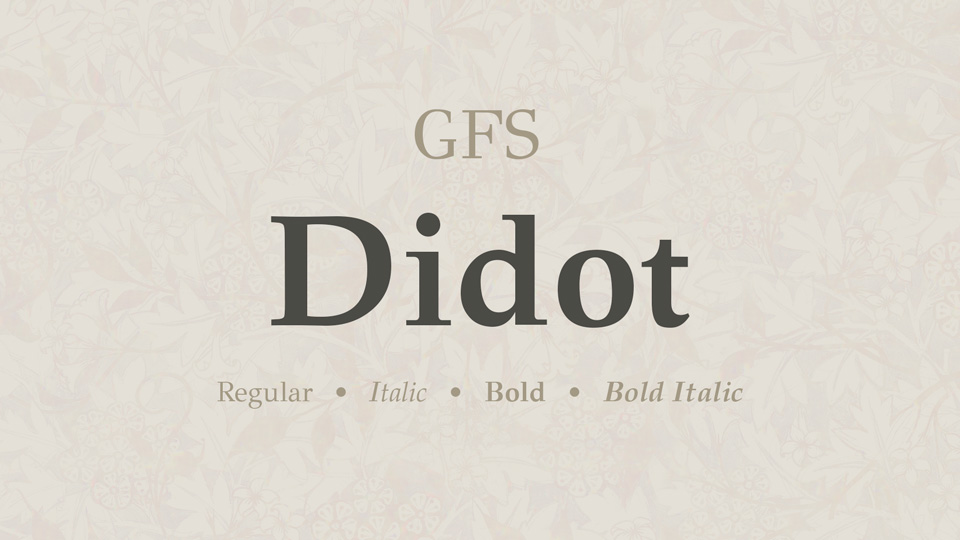 

GFS Didot: A Timeless, Elegant Serif Font Family