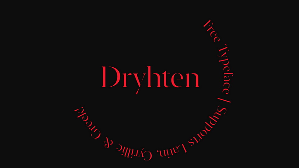 

Dryhten: A Unique, Contemporary Stencil Serif Typeface
