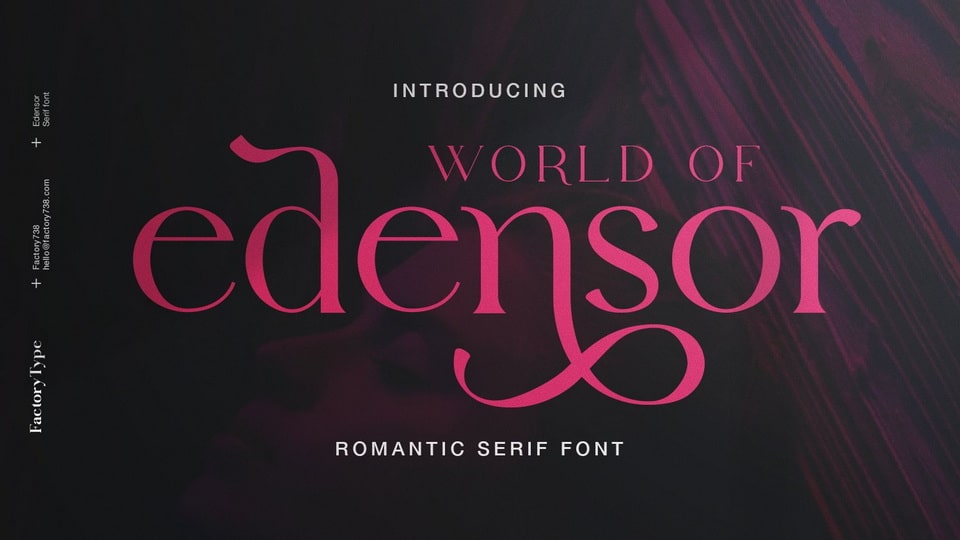 

Edensor: A Playful and Romantic Serif Font
