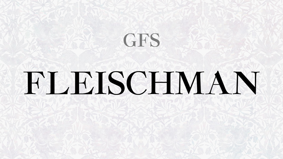 

GFS Fleischman: An Exquisite Display Serif Typeface