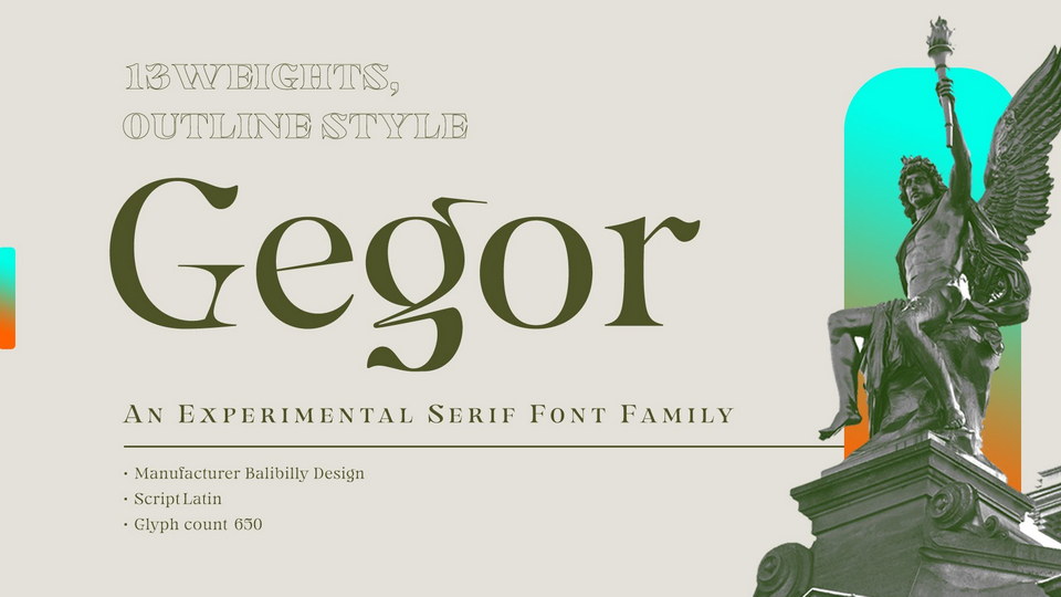 Gegor: A Hand-Crafted Serif Display Font for Creative Freedom and Versatility