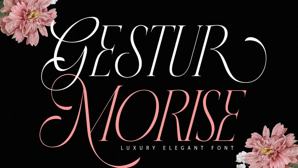 

 Gesture Morise - An Elegant and Ornate Font