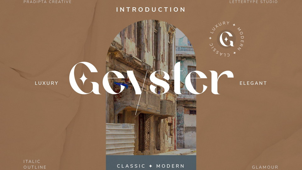 Geyster: An Elegant Display Font with Timeless Appeal and Contemporary Flair
