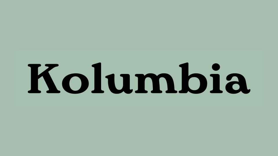 Kolumbia Font