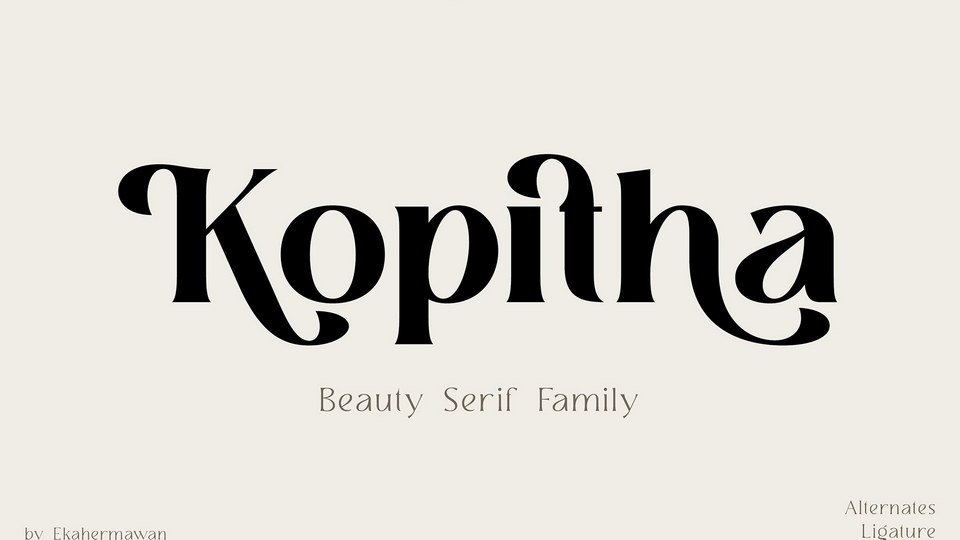  Kopitha: A Sophisticated Serif Typeface