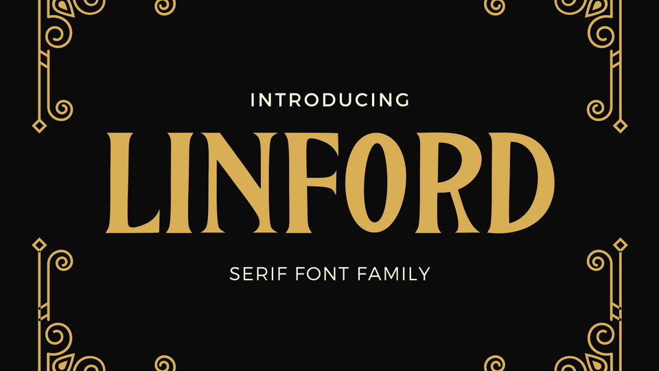 

Linford: A Timeless, Handcrafted Vintage Serif Font With 8 Luxurious Ligatures