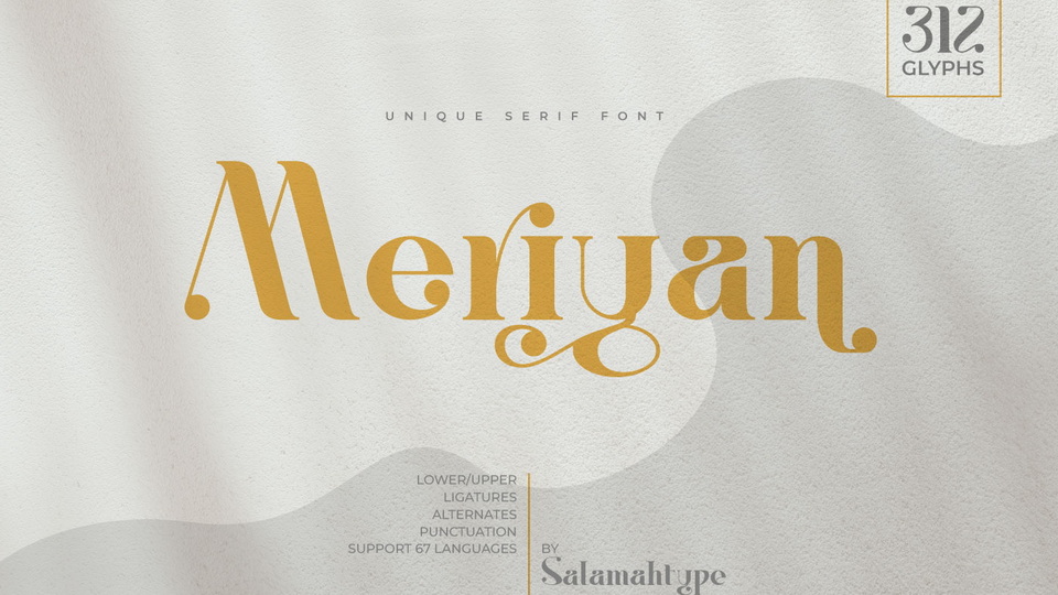 Meriyan Typeface: A Versatile Font with Distinctive Alternate Characters