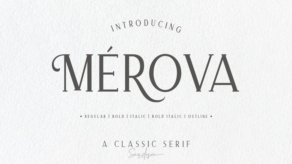 Merova font: A Timeless and Refined Serif Typeface with Alternate Characters for Enhanced Visual Appeal